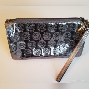 Michael Kors Gunmetal Cosmetic Purse